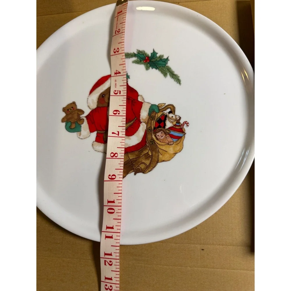 Mikasa Christmas Bear Cake Plate and Server‎ Set Sandy Lehman L5370 Fine China
